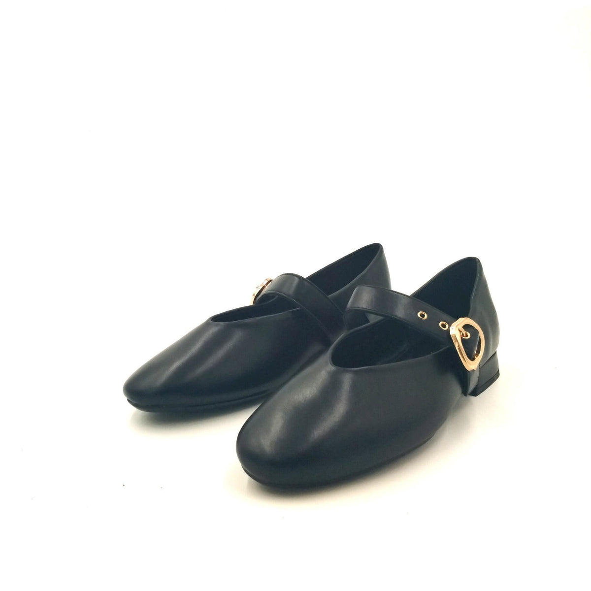 Ballerina in pelle c/cinturino