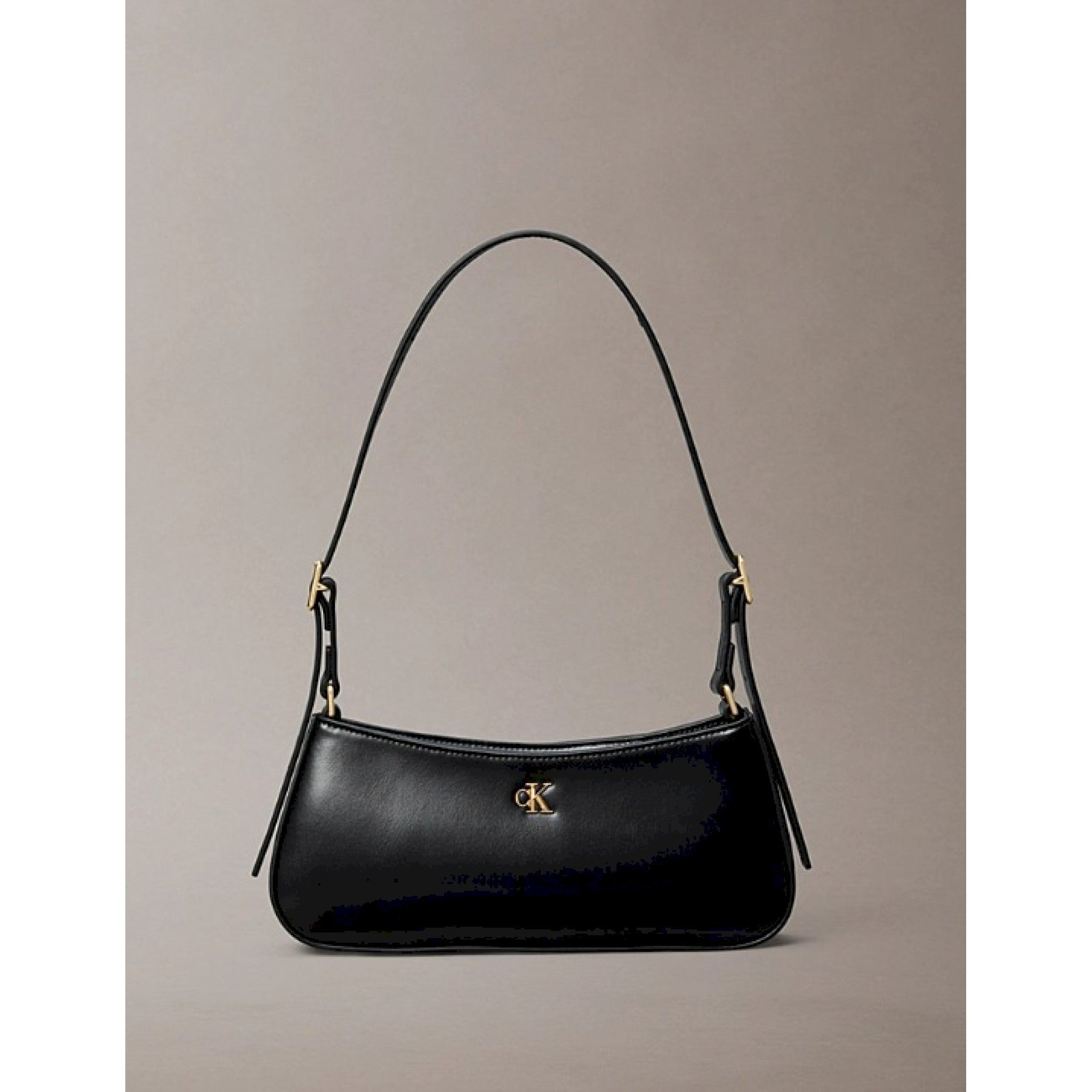 Calvin klein borsa da spalla con elementi metallici con logo monogramma