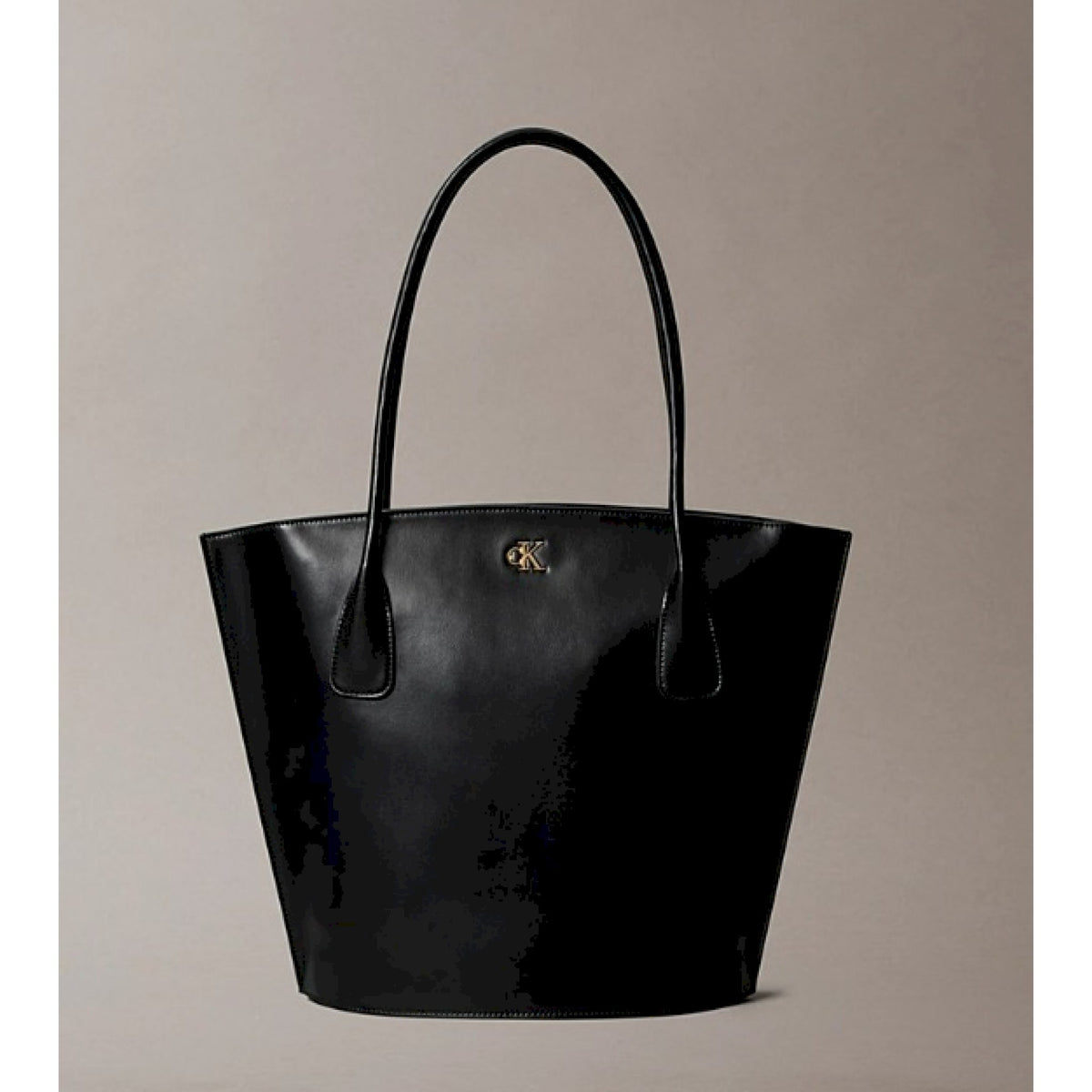 Calvin klein borsa tote con elementi metallici con logo monogramma