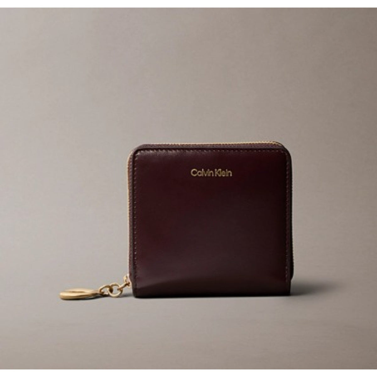Calvin klein portafoglio con zip in pelle