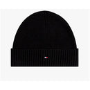 Tommy hilfiger berretto con cashmere e bandierina ricamata