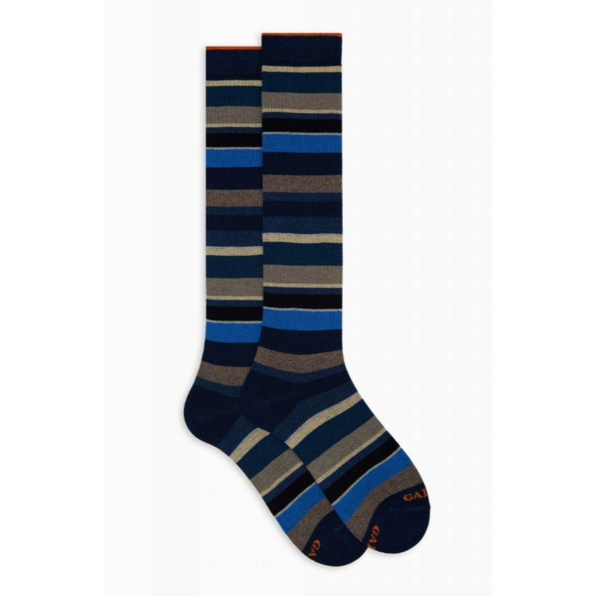 Gallo calze lunghe uomo cotone caldo righe multicolor