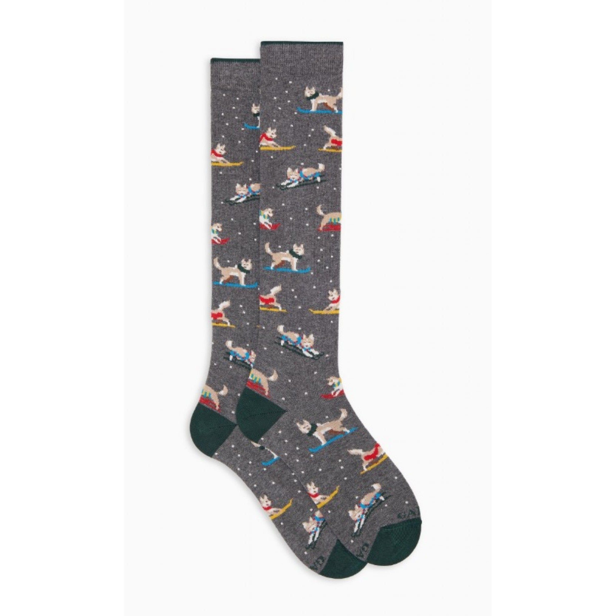 Gallo calze lunghe uomo cotone caldo fantasia husky