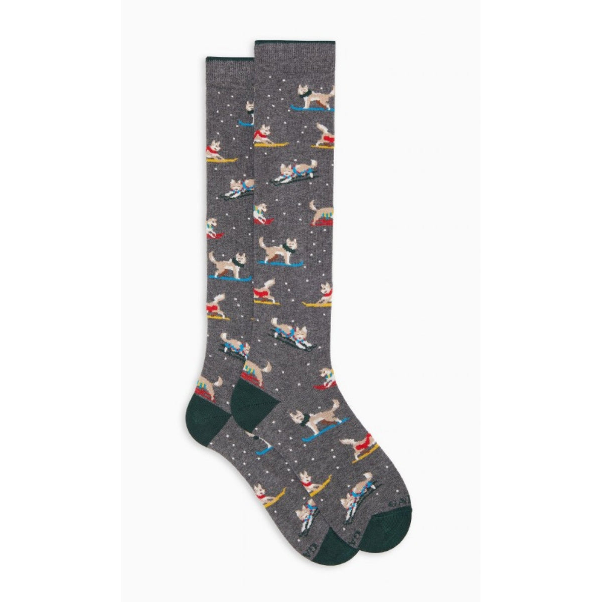 Gallo calze lunghe uomo cotone caldo fantasia husky