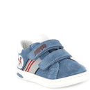 Scarpa in pelle da bambino bluette
