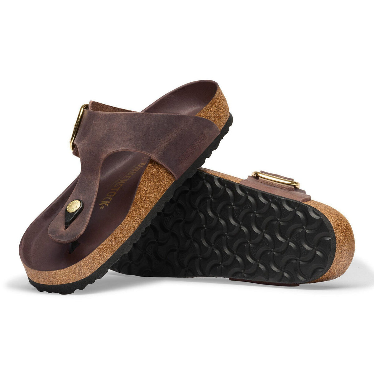 Gizeh big buckle birkenstock in pelle oliata