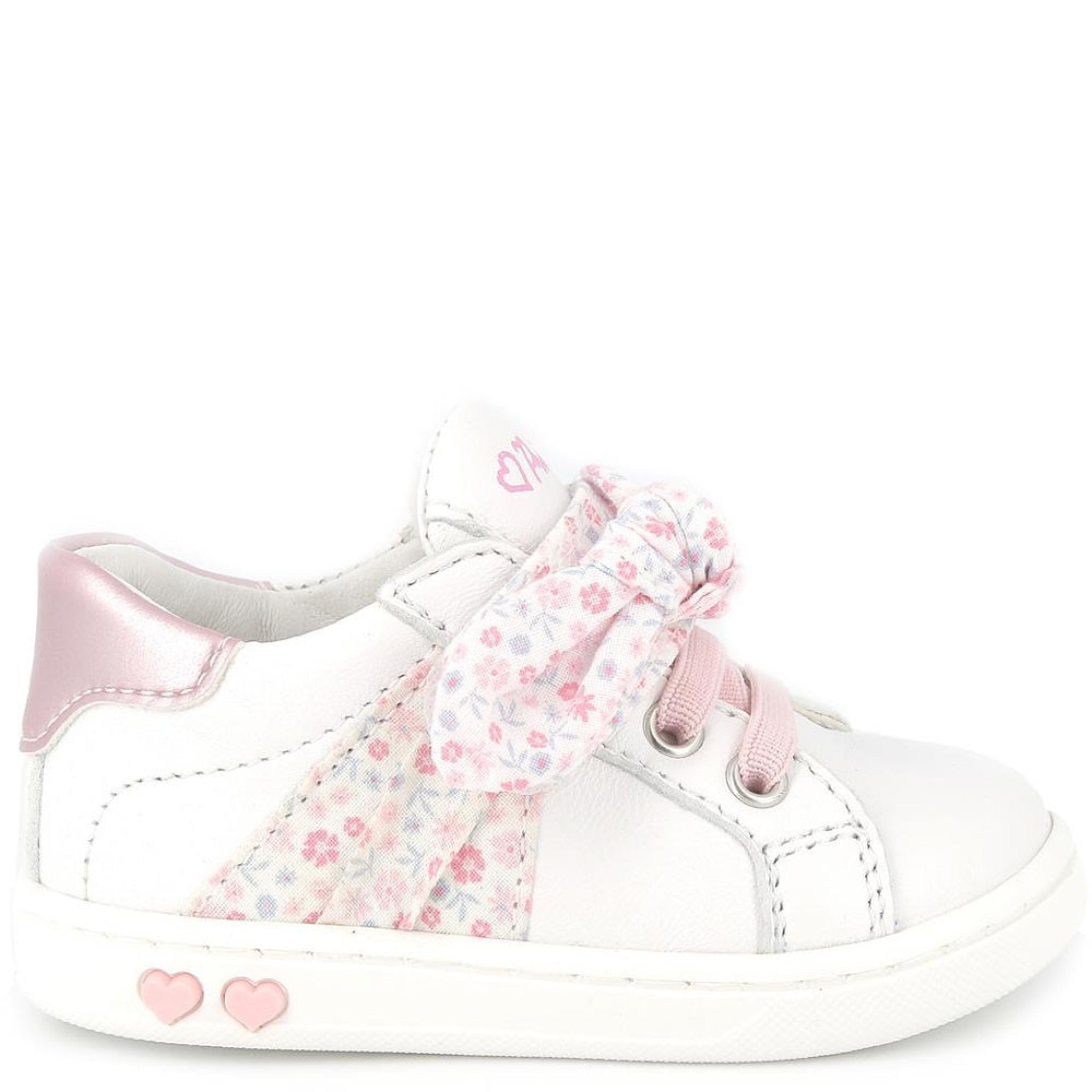 Scarpa in pelle da bambina bianco