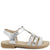 Sandalo in pelle da bambina argento