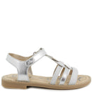 Sandalo in pelle da bambina argento