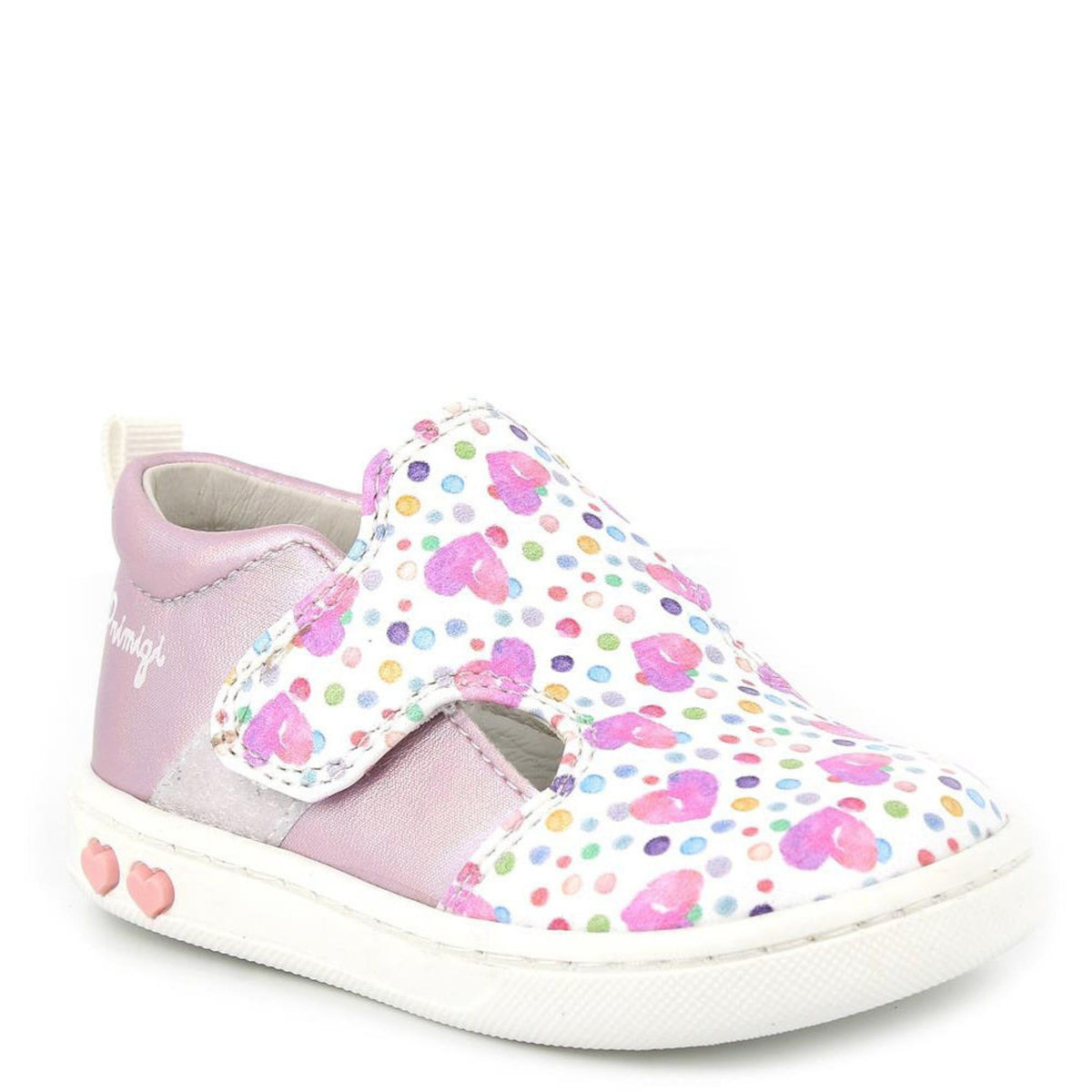 Slip on da bambina rosa-bianco multicolor