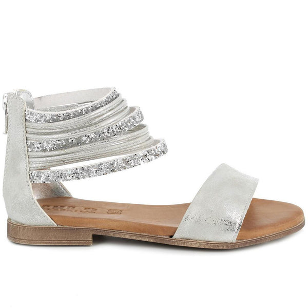 Sandalo da bambina argento