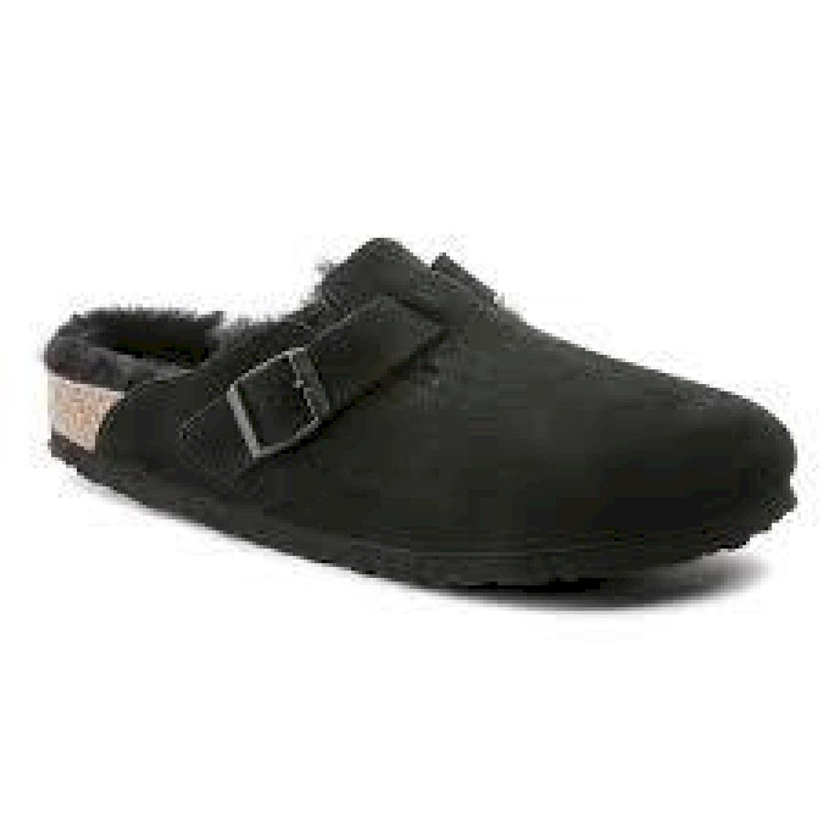 Boston shearling black/black suede leather