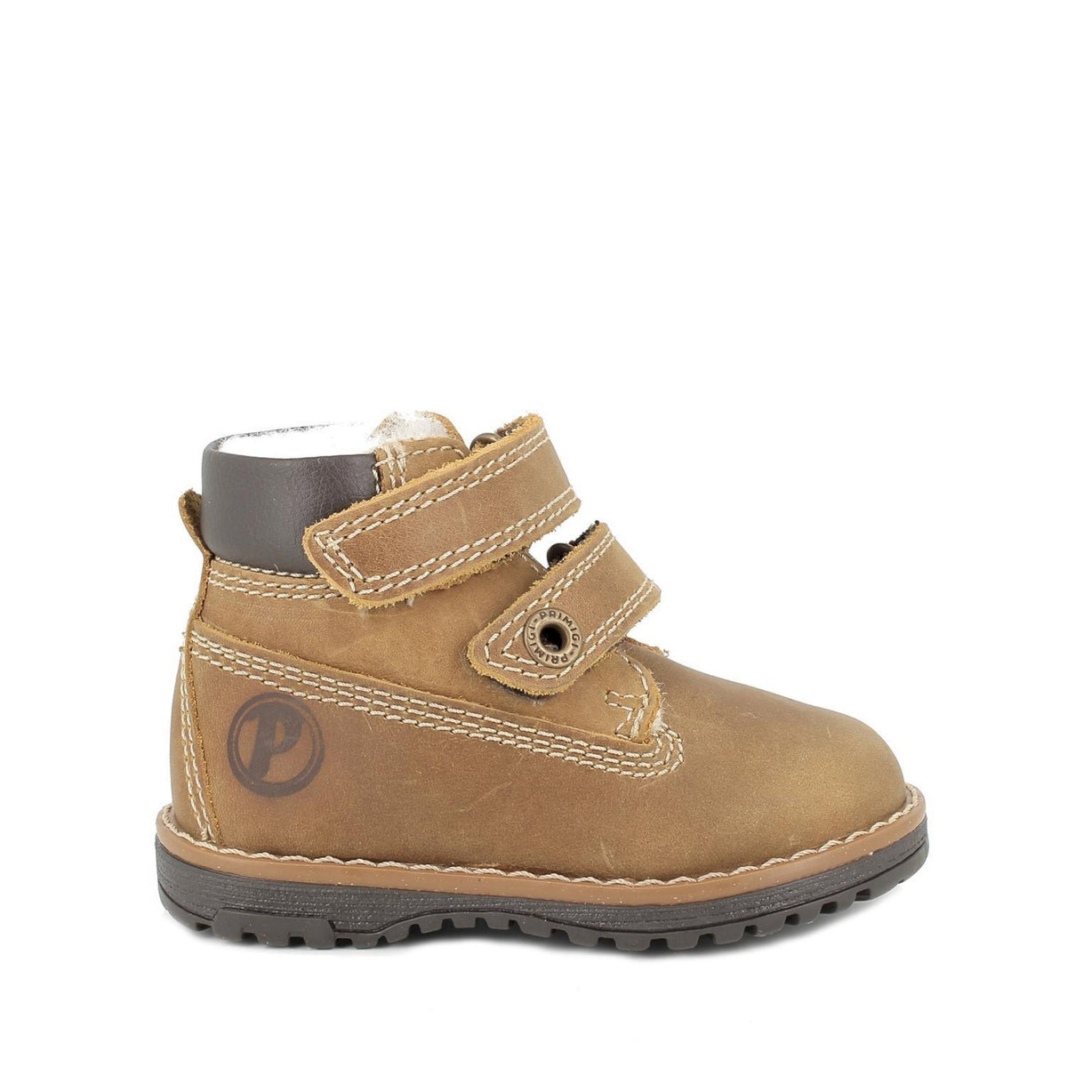 Scarponcini in pelle da bambino marrone scuro