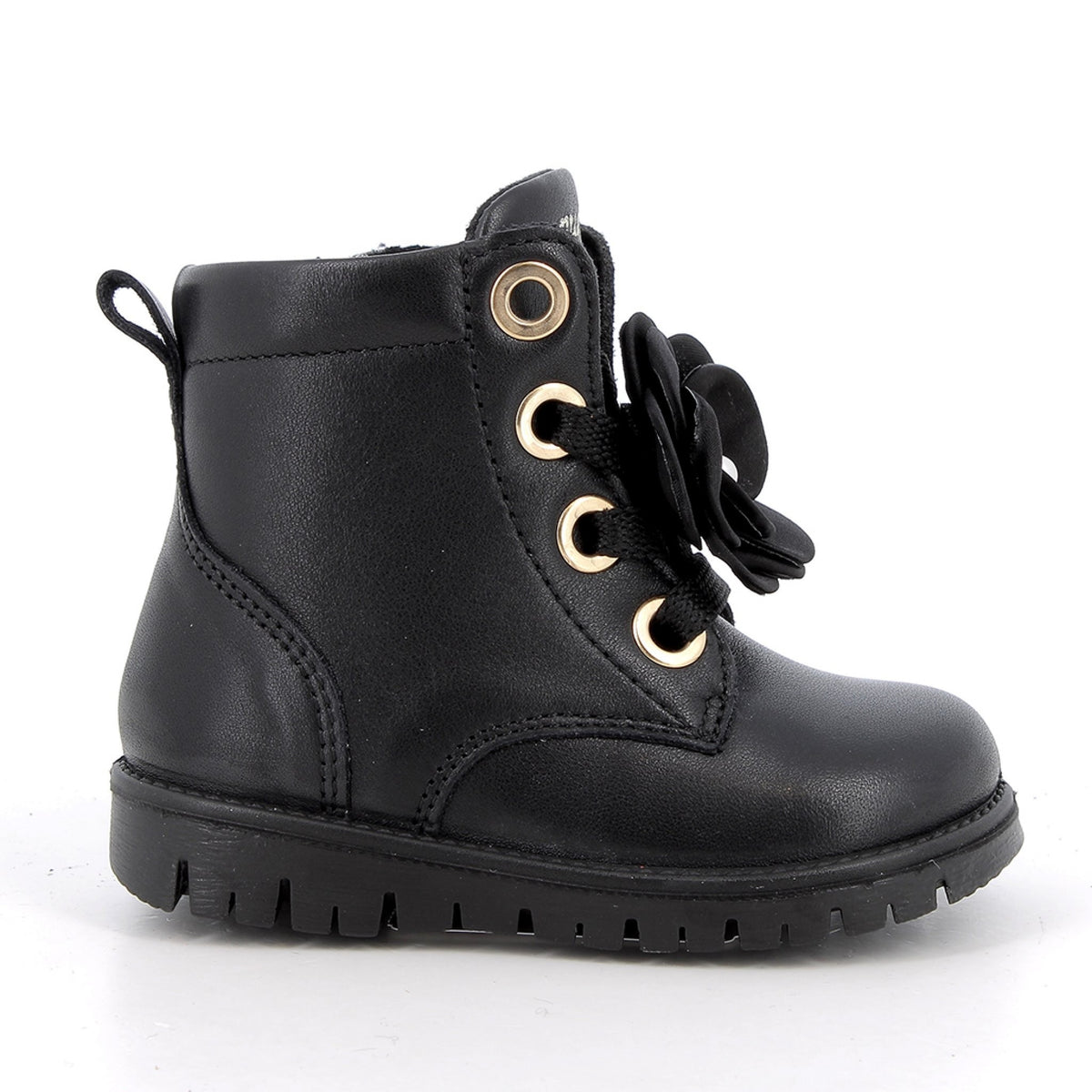 Anfibi da bambina nero con zip
