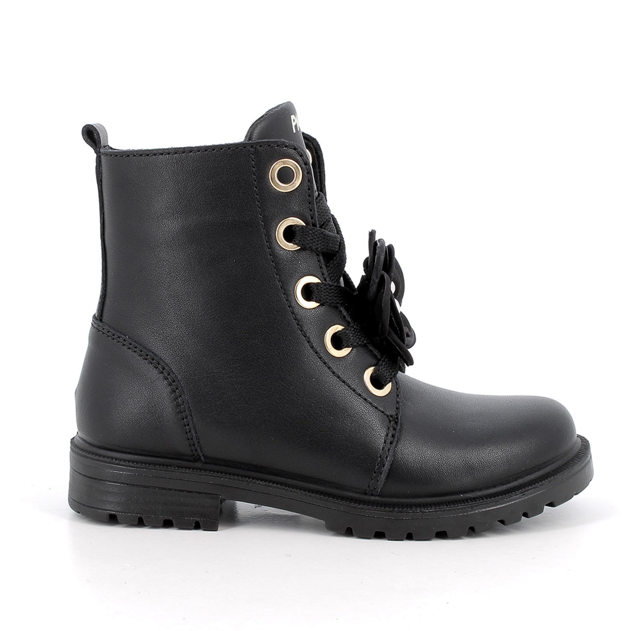 Anfibi da bambina nero con zip