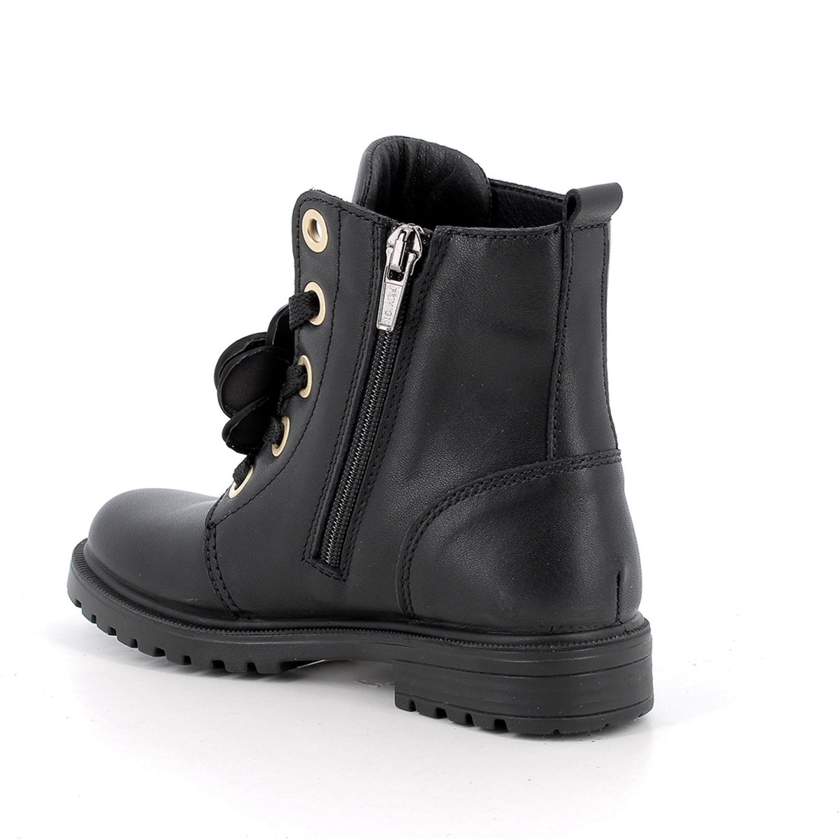 Anfibi da bambina nero con zip