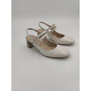 Slingback in vernice con tacco