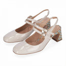 Slingback in vernice con tacco