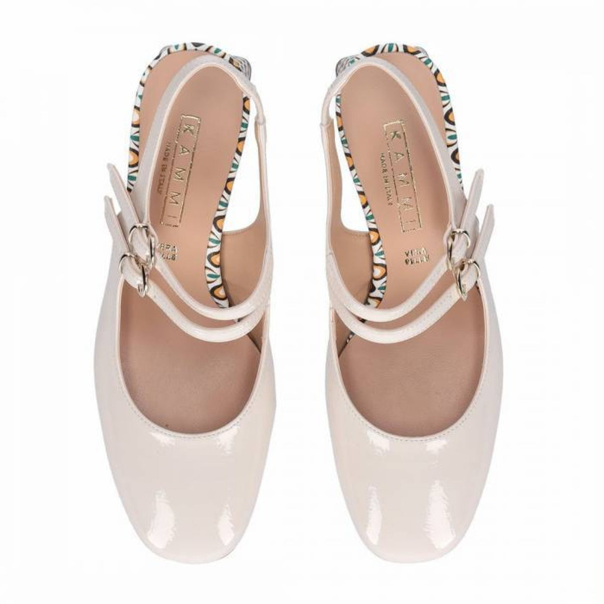 Slingback in vernice con tacco