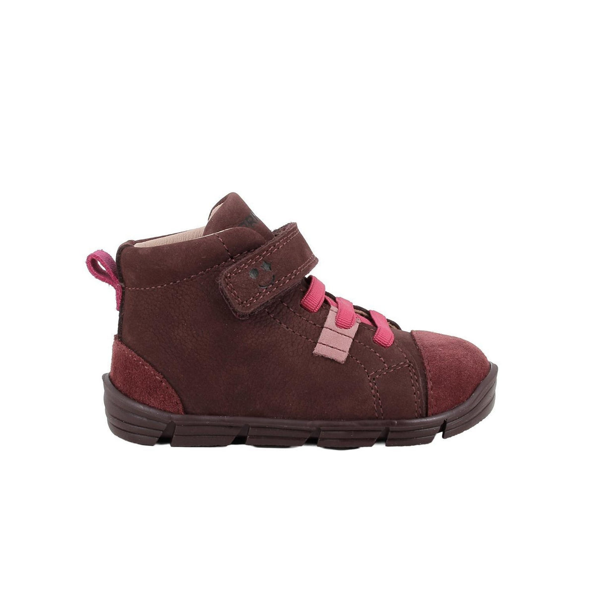 Scarpe da bambina bordò con strap