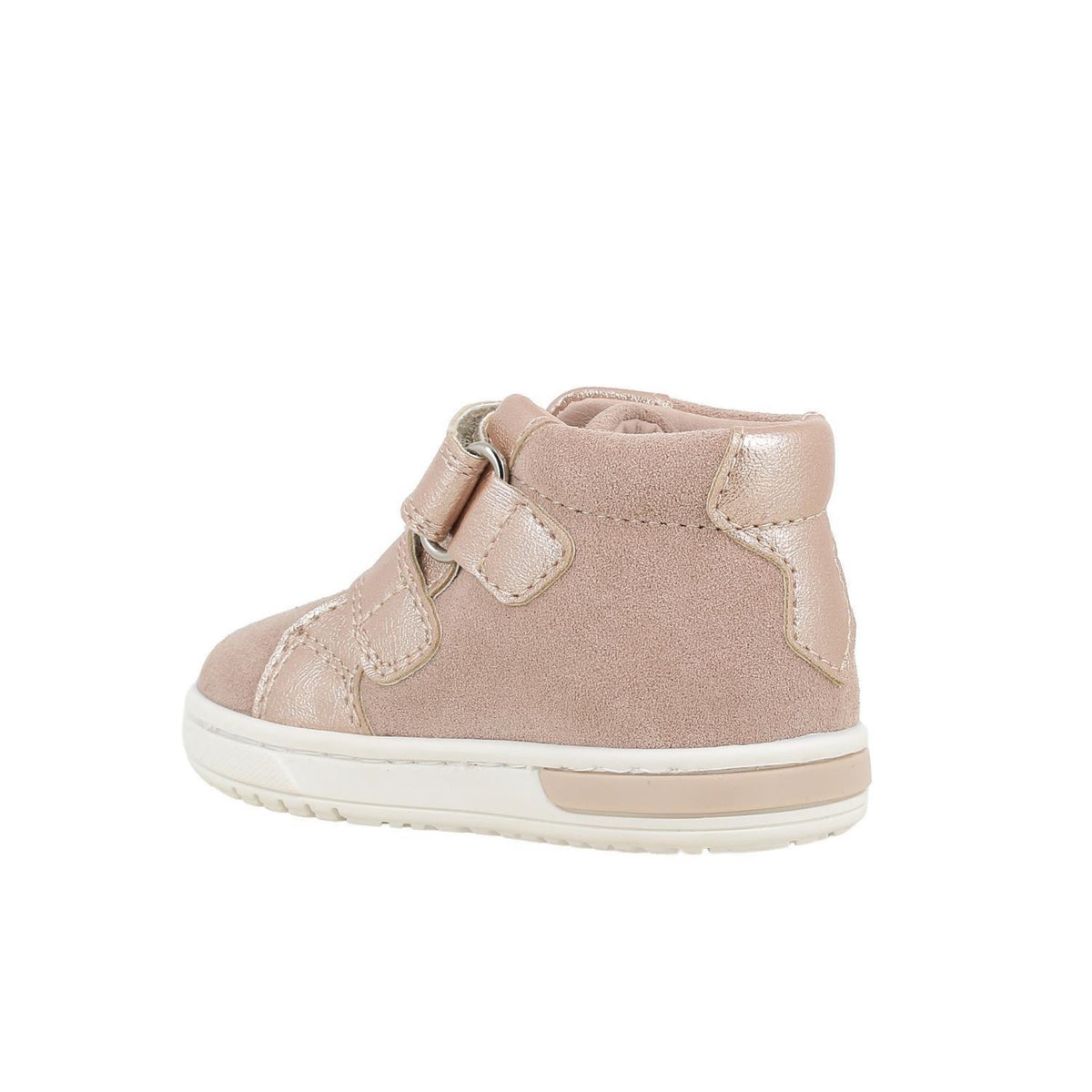 Scarpe da bambina rosa e beige con strap