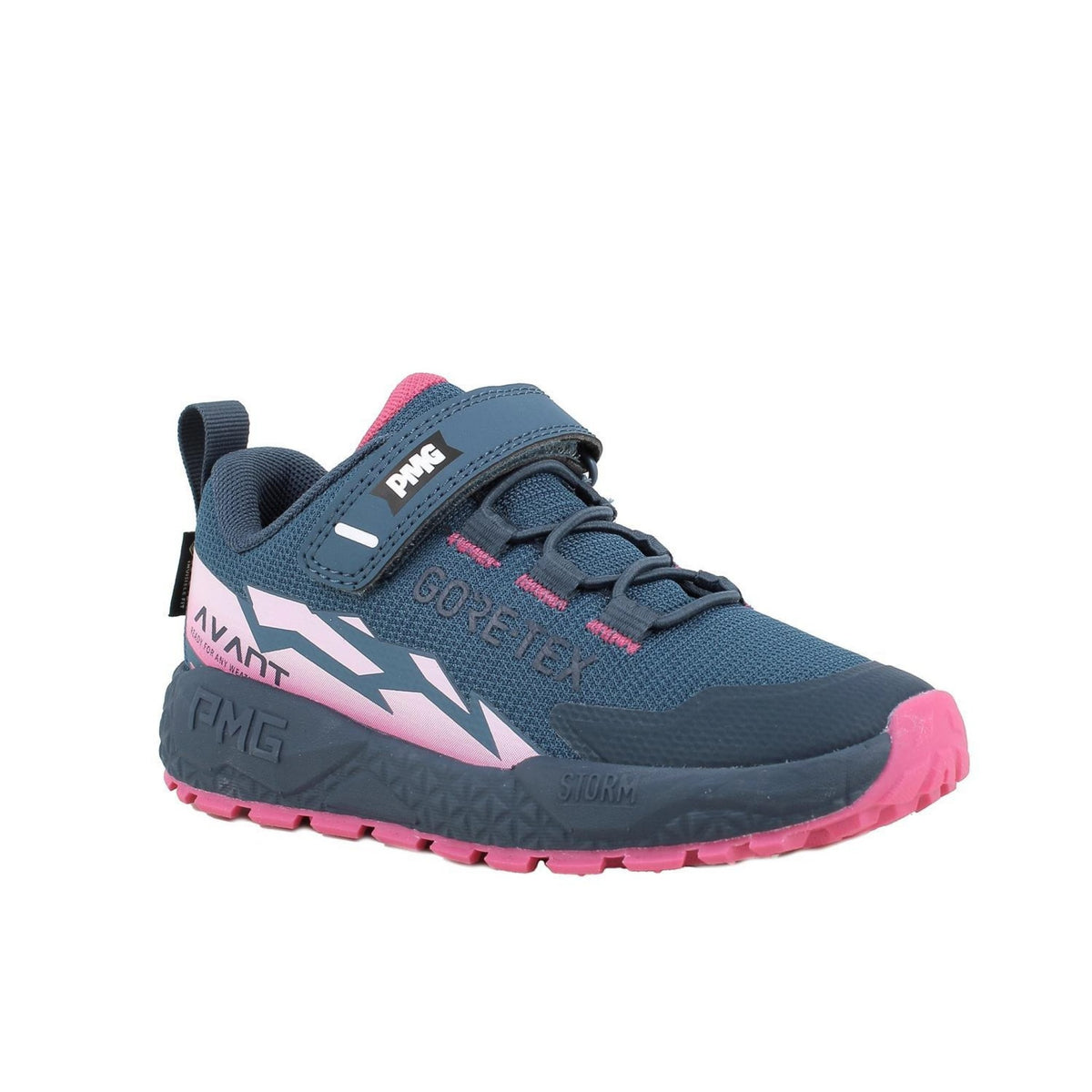 Sneakers gore-tex® da bambina blu con strap
