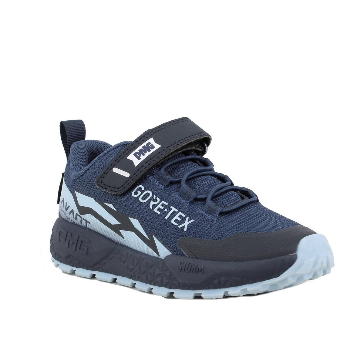 Sneakers gore-tex® da bambino blu con strap