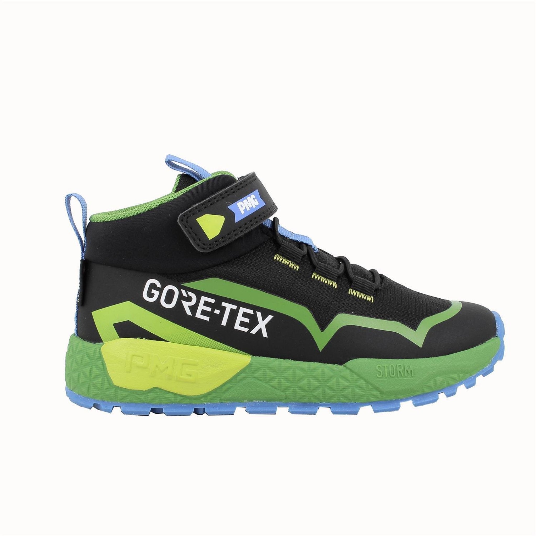 Sneakers gore-tex® da bambino nero e verde con strap