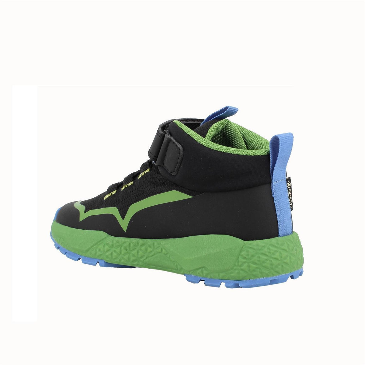 Sneakers gore-tex® da bambino nero e verde con strap
