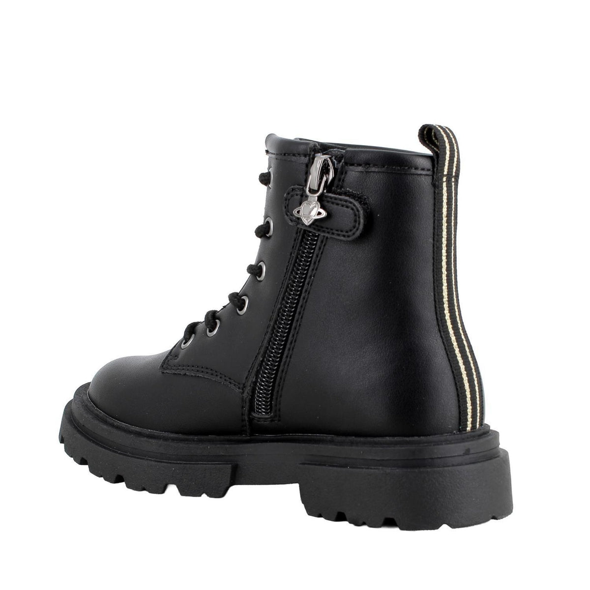 Anfibi da bambina nero con zip