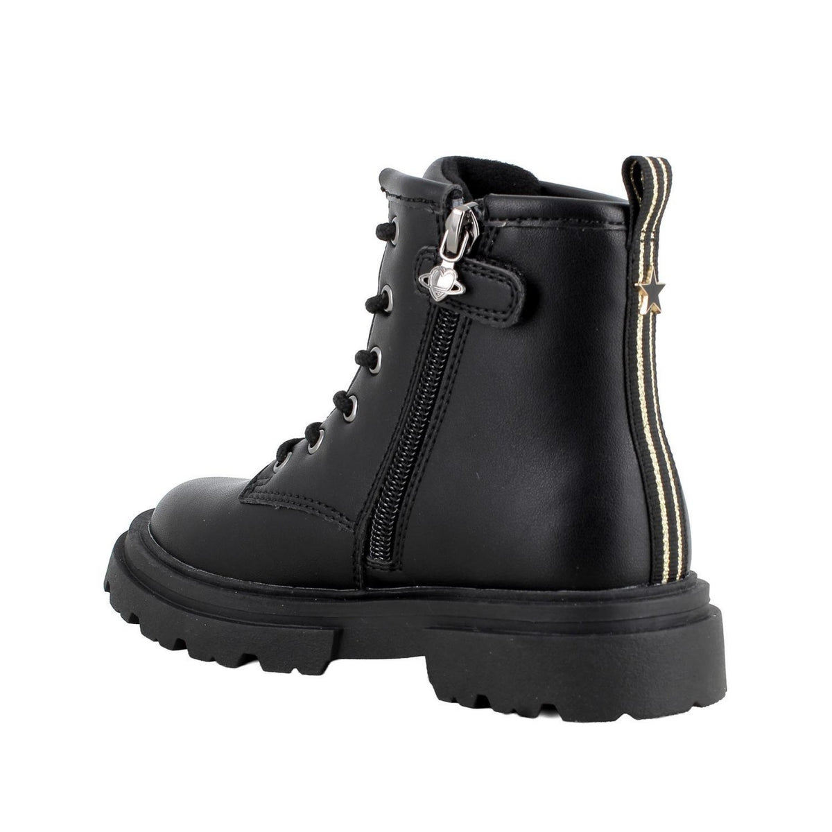 Anfibi da bambina nero con zip