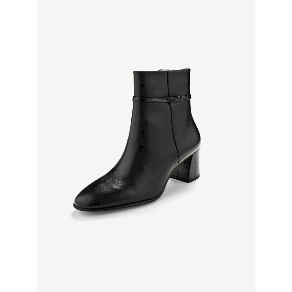 Stivaletto in pelle con cinturino