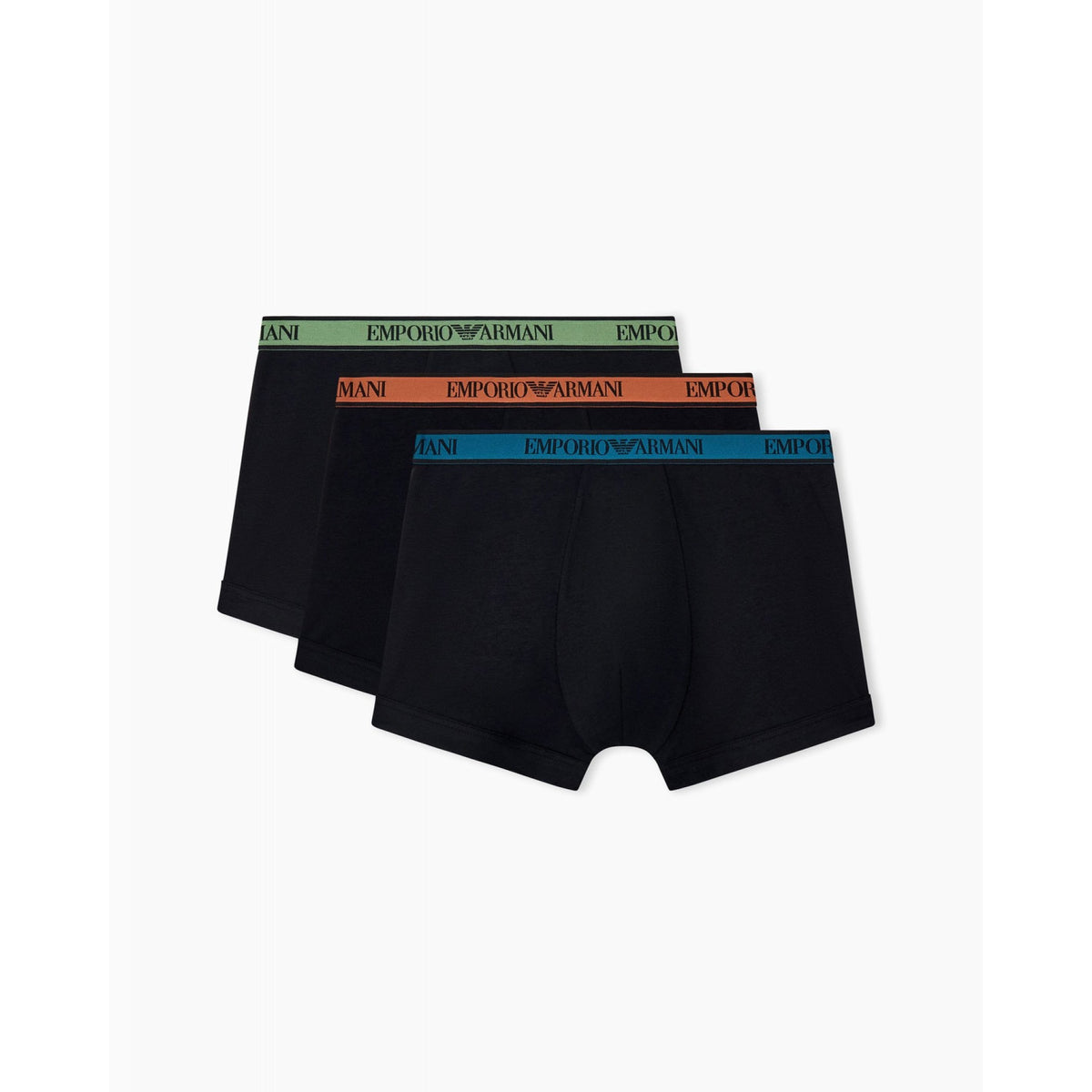 Set 3 boxer trunk emporio armani underwear in cotone elasticizzato