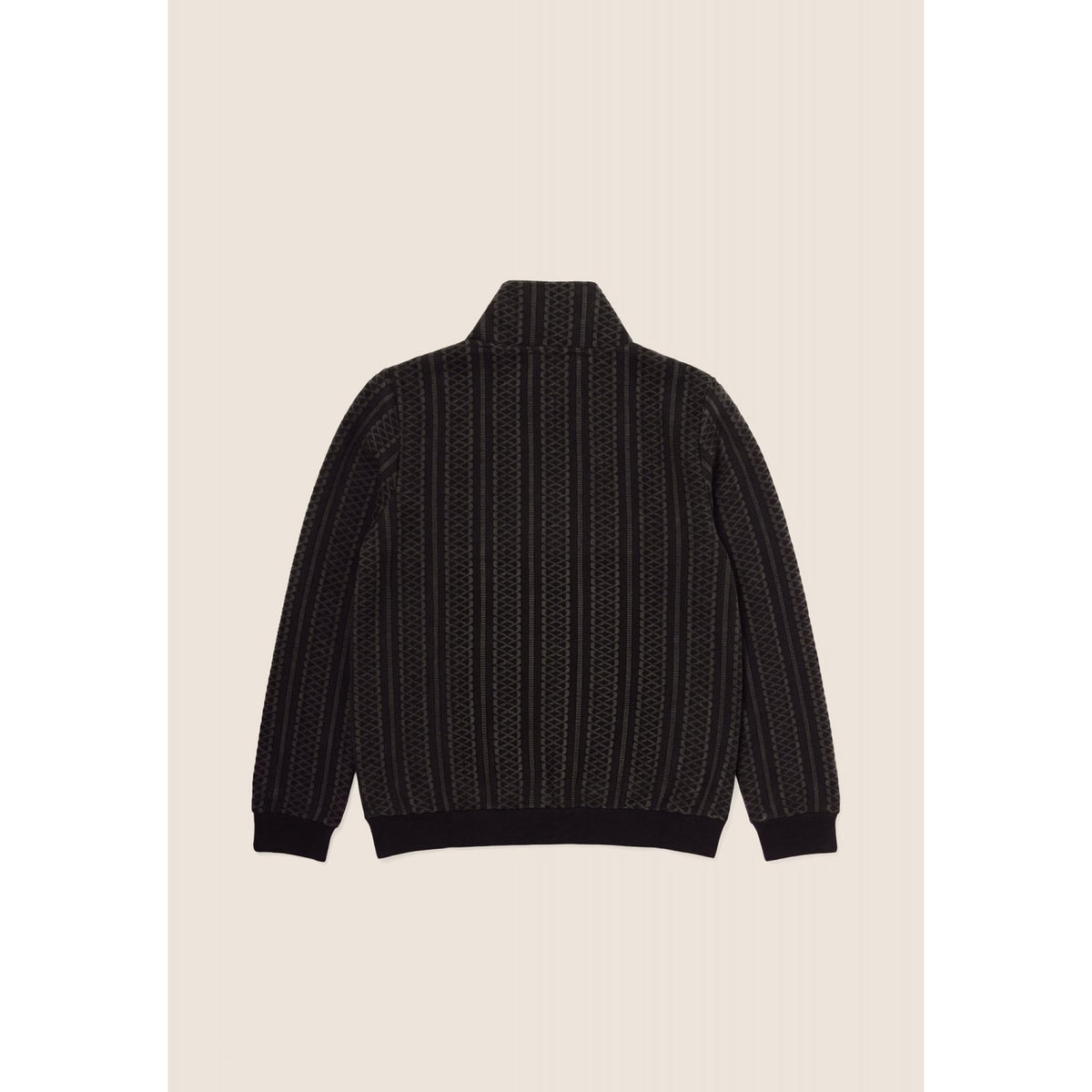 Felpa con collo alto e full zip freddy in trama geometrica
