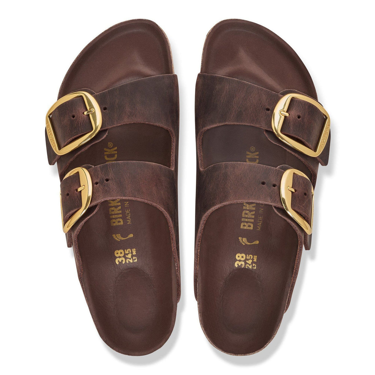 Arizona big buckle birkenstock pelle oliata