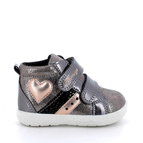 Scarponcini da bambina grigio metal