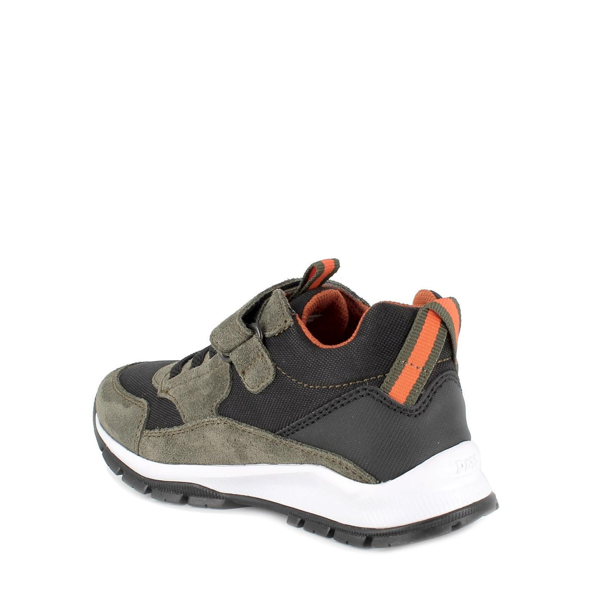 Sneakers da bambino verde militare-nero