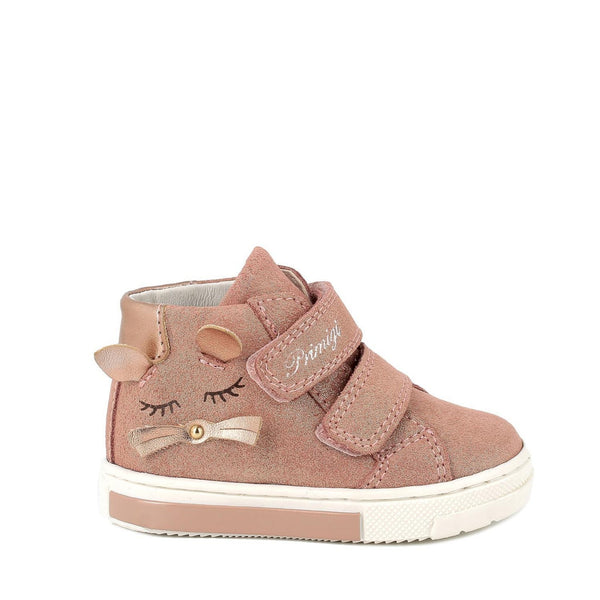 Sneakers in pelle da bambina rosa