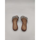 Ciabatta in pelle con brillanti f.do gomma