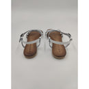 Sandalo in pelle con listelli