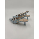 Slingback in vernice a punta con 3 cinturini