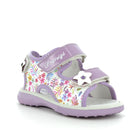 Sandalo da bambina bianco multicolor-lilla