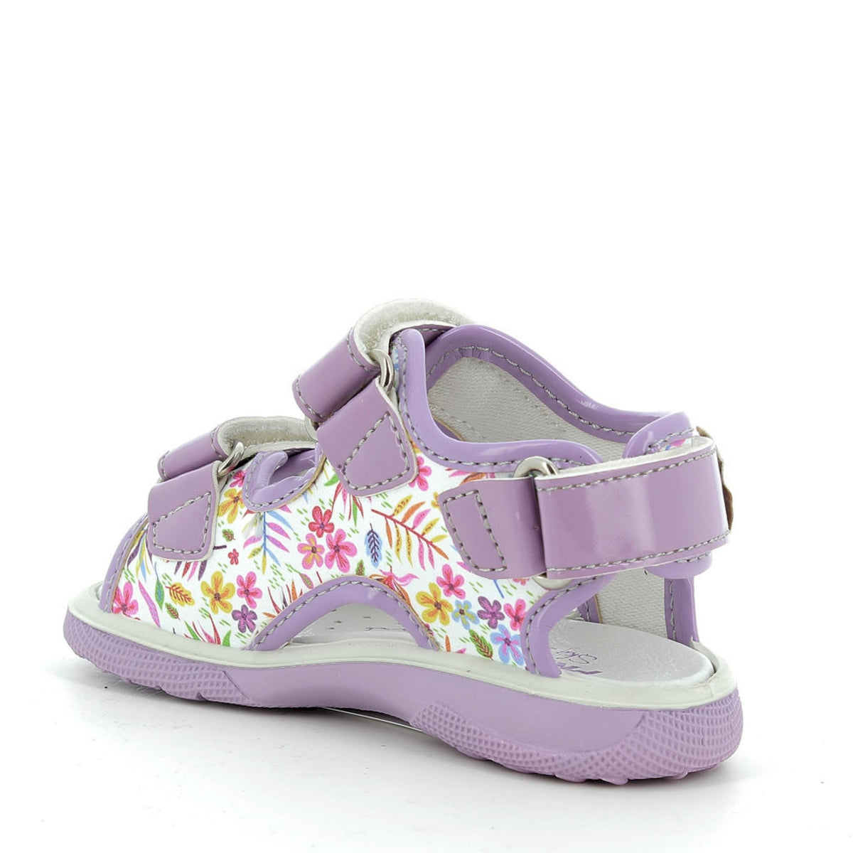 Sandalo da bambina bianco multicolor-lilla