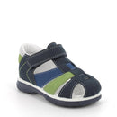 Sandalo per bambino blu-bluette-verde mela