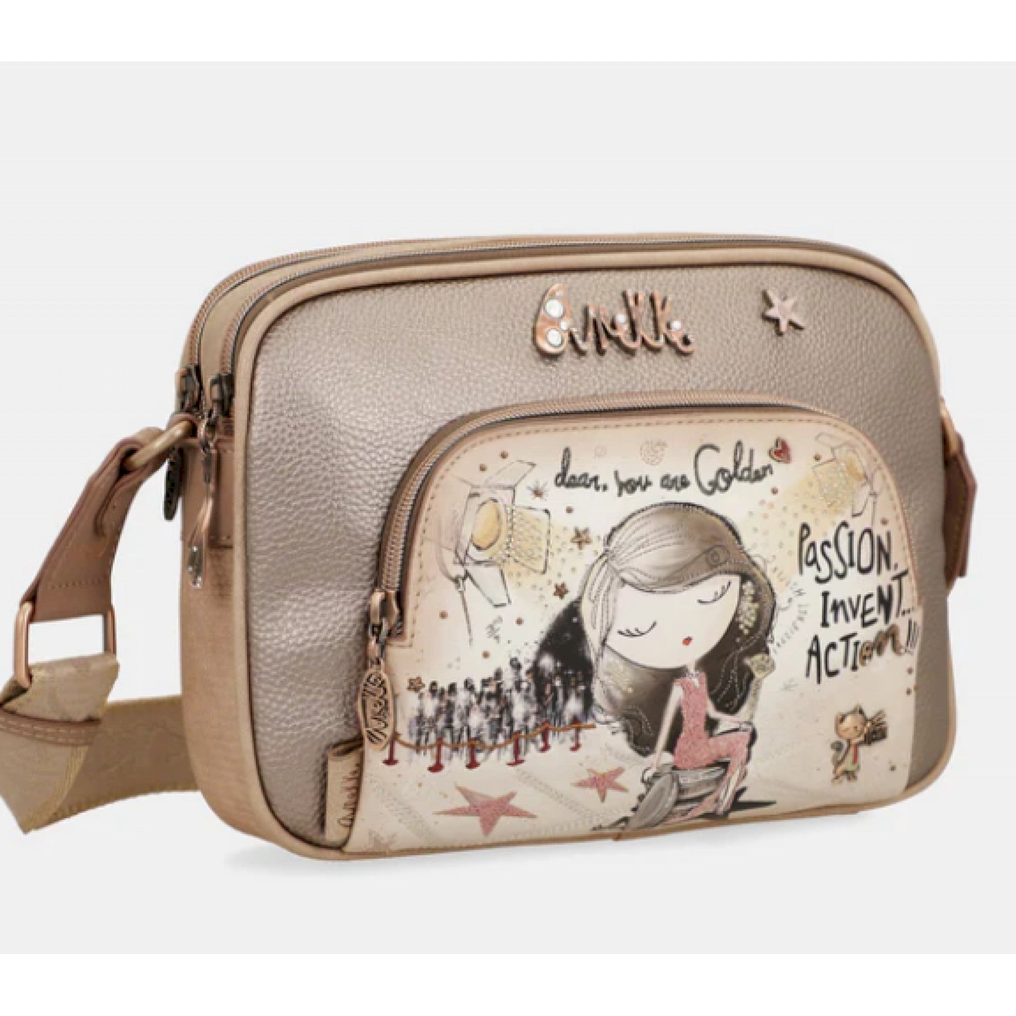 Anekke borsa a tracolla hollywood a doppio scomparto