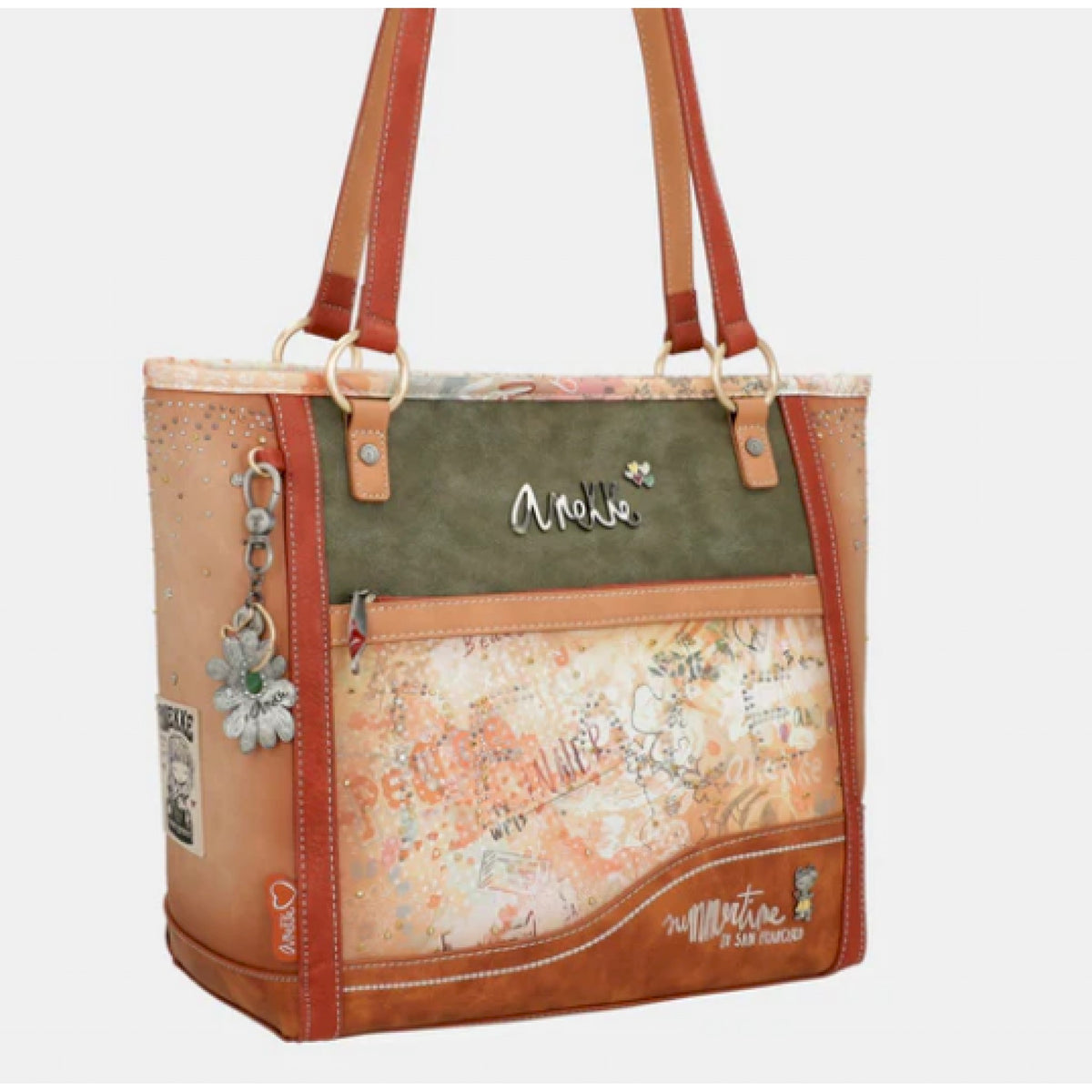 Anekke  borsa a tracolla grande con fiori