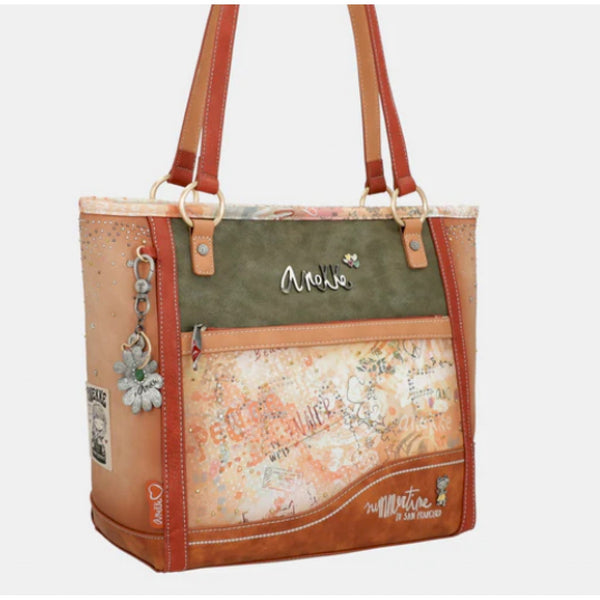 Anekke  borsa a tracolla grande con fiori