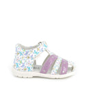 Sandalo per bambina bianco-lilla