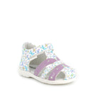 Sandalo per bambina bianco-lilla
