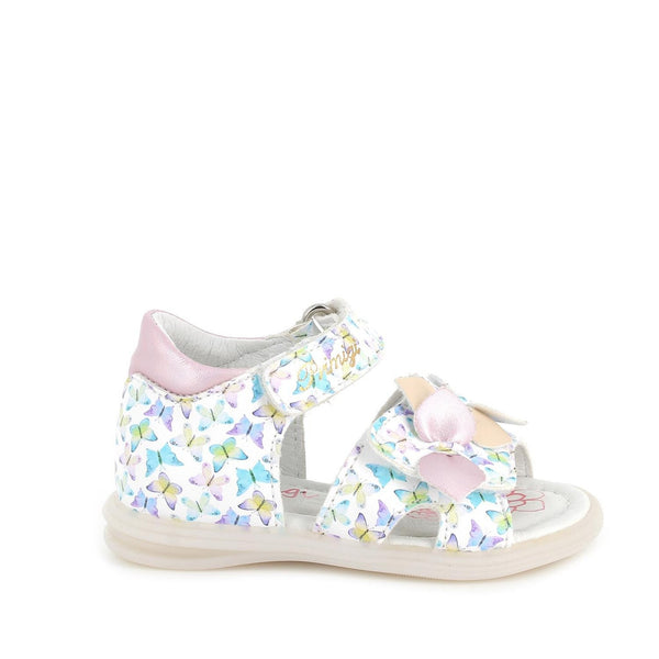 Sandalo per bambina bianco-lilla